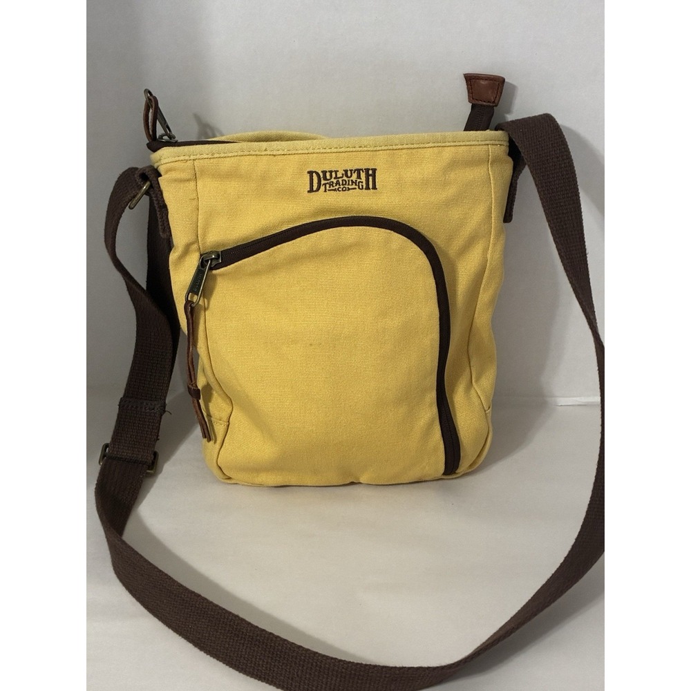 Duluth Trading Company Canvas Crossbody Bag Medium Yellow/brown Outdoors